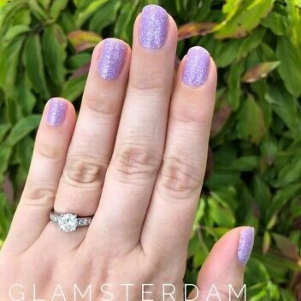 color street nails glamsterdam purple glitter nail wraps lavender - Picture 5 of 5